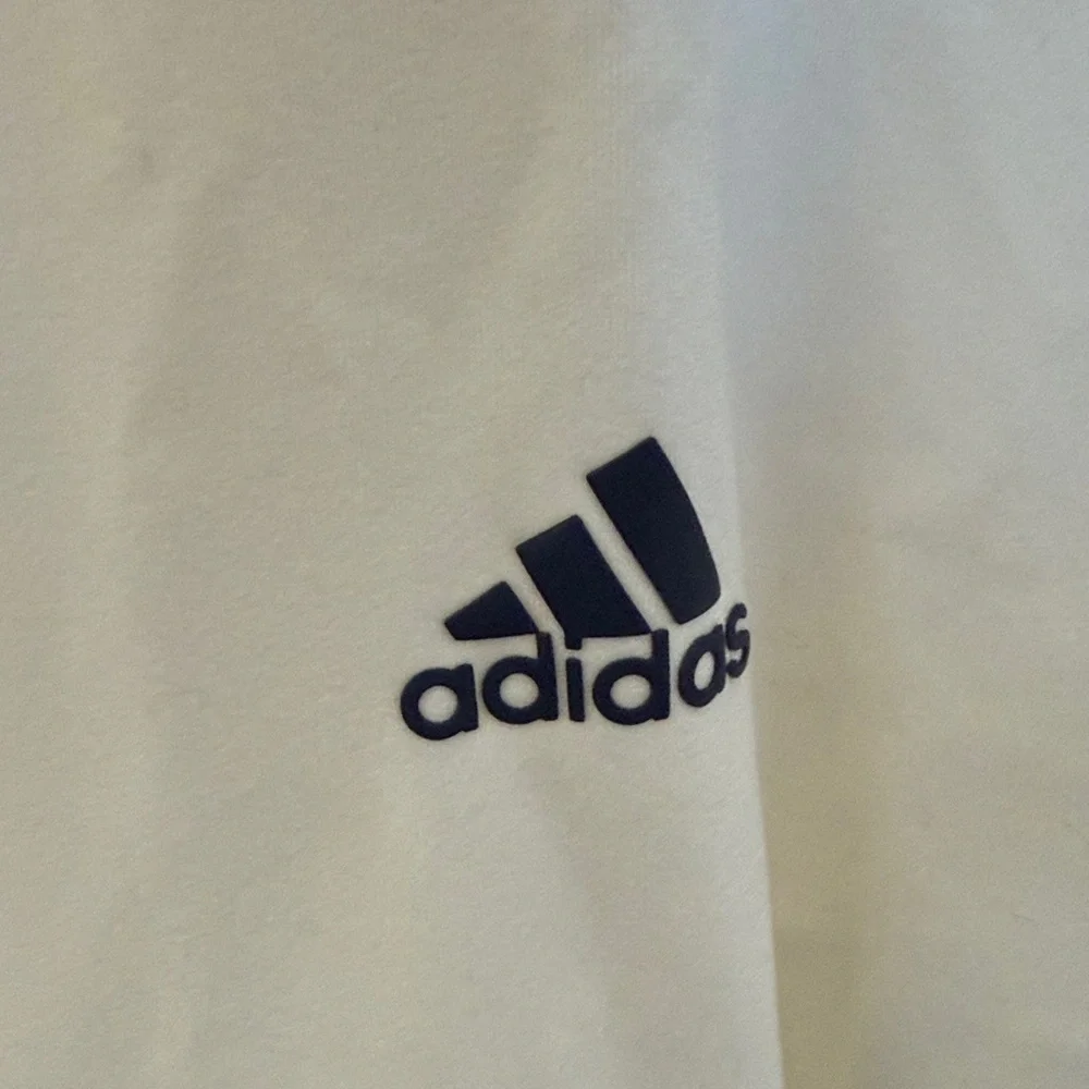 Adidas White Quarter Zip Pullover Men’s Large Athletic Golf Training Top
